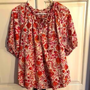 Knox Rose beautiful floral top.  Beautiful vibrant colors. Large